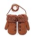 Moolecole Creative Warm Gloves Baby Boys Girls Toddler Children Kids Knitted Mitten Gloves Brown
