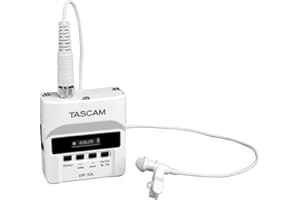 Tascam DR-10L/LW Digital Audio Recorder Con Microfono Lavalier - Bianco - Modello DR-10LW