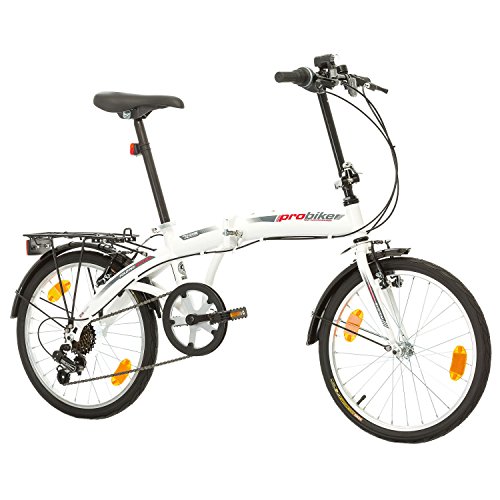 20 Zoll, Probike, Klapprad, Mountain, City, Fahrrad, Herren, Damen, Jugend, Universalgröße, 6 Gang Shimano Kettenschaltung, Folding System, STVO Beleuchtung, Komplett montiert - 4