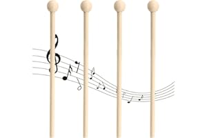 LZKHEH Set di 4 bacchette in legno per marimba, glockenspiel e xilofono per bambini. Strumento a percussione di alta qualità.