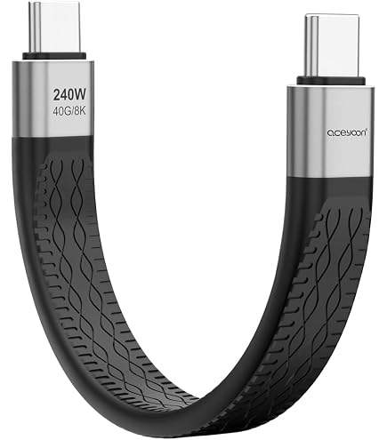 Adaptateur USB-C Mâle Vers Mâle USB4 80 Gbit/s - Charge Rapide PD 240W, 8K, Alliage Aluminium, Lot De 2 - 2