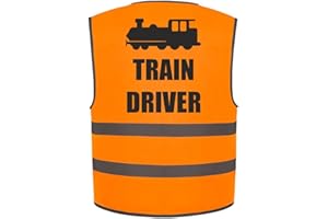 BROOK HI VIS UK Train Driver Kids Hi Vis Vest Children's High Visibility Reflective Safety Waistcoat Fancy Dress School Road Safe