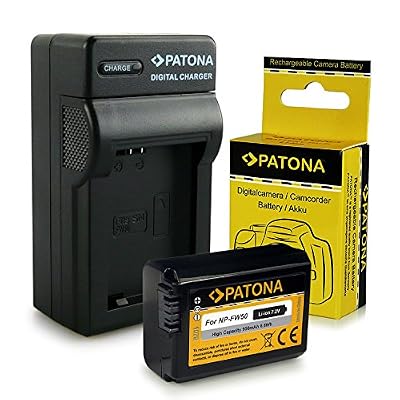 Patona® Chargeur + Batterie NP-FW50 pour Sony NEX-3 | NEX-3A | NEX-3D | NEX-3K | NEX-5 | NEX-5A | NEX-5D | NEX-5H | NEX-5K | NEX-6 | NEX-7 | Sony Alpha: 33 (SLT-A33) | 37 (SLT-A37) | 55 (SLT-A55)
