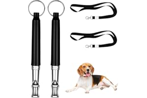 WAVATA 2 fischietto per cani ad ultrasuoni con cordino, fischietto per cani da chiamare, fischietto per cani a ultrasuoni contro abbaiare, fischietto regolabile per cani addestramento, educazione e