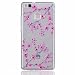 Produktbild MUTOUREN für Huawei P9 Lite Transparent TPU Silikon Schutz Handy Hülle Case Cover [Kratzfeste, Scratch-Resistant] Hülle Schutzhülle Crystal Kirstall Durchsichtig Fall-Abdeckung Etui TPU Bumper Schale - Plum Blumen