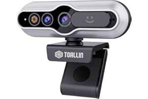 TOALLIN Cámara Web 2K QHD para Windows Hello, con reconocimiento Facial, 5 Millones de píxeles, Enfoque automático, micrófono Integrado y Obturador de privacidad