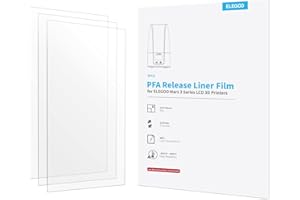 ELEGOO PFA (FEP V2.0) folia uwalniająca 3 szt., akcesoria do drukarki 3D, części zamienne do drukarki 3D ELEGOO Mars 3/Mars 3 Pro, 146 x 195 i 0,127 mm grubości, 95% przepuszczalność światła
