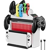 Hobimtek Nintendo İ&ccedil;in Organizat&ouml;r Stand Şarj Cihazı Tutucu Şarj Unitesi OLED Switch Led G&ouml;stergeli TNS-2113