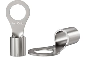 Lumonic 25x cosses à sertir nues 1,5-2,5mm² I cosses à sertir M4 non isolées I cosses M4, cosse tubulaire 1,5mm2 2,5mm2 œillets annulaires, connecteur à sertir