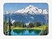 Produktbild CHKWYN Landscape Bath Mat, Lake and Snowy Glacier Peak in Washington USA Tall Pine Tree Forest, Plush Bathroom Decor Mat with Non Slip Backing, 23.6 W X 15.7 W Inches, White Blue and Green