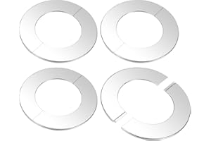 M METERXITY 4 Piezas De Brida De Pared Dividida, Para Tubería De 80 mm/3.1" DE 304 Acero Inoxidable Placa Escudete Redonda Placas Autoadhesivas Para Tubería De Agua/Grifo