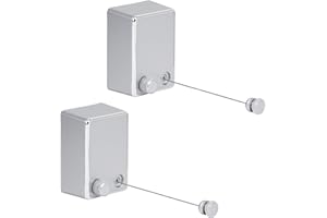 MUYIRTED 2 Juegos Tendedero Extensible Pared De 4,2 M, Cuerda Tendedero Ropa para Interiores Y Exteriores con Núcleo De Acero, Tendedero Oculto para Balcones, Lavaderos, Baños
