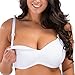 La Isla Women's Maternity Breast Feeding Wire free Padded Nursing Bra White 36C