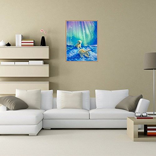 aihome 5D DIY Diamant Stickerei Gemälde eingefügt Kreuzstich Colorful Raum Dekoration eisbär - 5