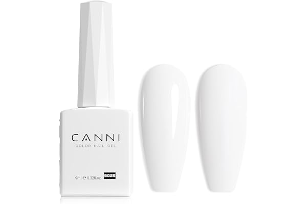 CANNI Vernis à Ongles UV Gel Semi Permanent Blanc White Gel Polish Nail Gel Soak off Vernis Manucure Naturel French Manicure