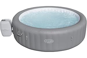 Lay-Z-Spa Grenada 190 AirJet Massage System, Inflatable Hot Tub with Freeze Shield Technology, 6-8 Person, Grey