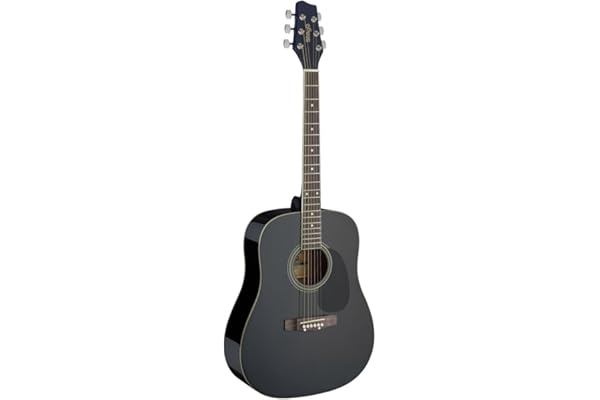 Stagg Guitare Dreadnought - Acoustique Format classique noir