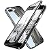 Produktbild Yomiro Hülle Compatible iPhone 7 Plus Hülle iPhone 7 Plus Transparent 360 Einteiliges Dünn Gehärteter Hardcase Magnetische Adsorption Glas Handyülle Metal Panzerglas Vollbildabdeckung Schwarz