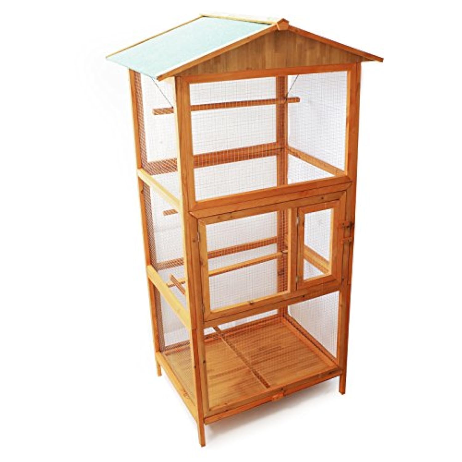 Wiltec Volière Doiseaux En Bois Cage Oiseaux Cage Danimaux