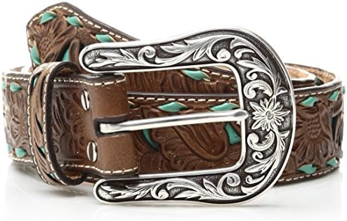 Nocona Women's Embossed Turquoise Inlay Belt - N3410433 -  Blue - 