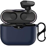 KACA Protective Shockproof Silicone Cover Case with Buckle Compatible with Sony WF-1000XM3 (Midnight Blue)