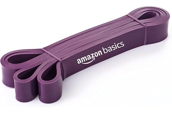 Amazon Basics Resistance Band | Stretching & Pull Up Power Band | Supported Resistance 18.1–36.3 Kg | 1.25" Wide | Suitable f