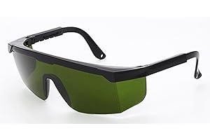 BigCheer Gafas de protección láser diodo láser con extensión telescópica, 200 nm – 2000 nm, con paño de limpieza y funda (verde)