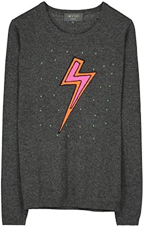 Wyse London Esme Lightening Cashmere Jumper In Charcoal Medium
