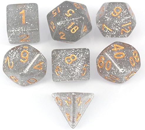 YunHua TECH 7PCS Polyhedral Dice 16mm D20 D12 D10 D8 D6 D4 for Dungeons and Dragons DND RPG MTG Table Games 31
