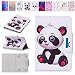 Produktbild Universal 10 Zoll Hülle mit Muster Panda, E-Mandala Etui Flip Case Leder Wallet Cover Tasche Tablet PC Universal 10 Zoll Hülle Schutz Schale Lederhülle mit Kartenfach Ständer Funktion Magnetisch Klapphülle Handytasche Ledertasche Zubehör Folio Smart Cover Lederhülle für iPad 4 3 2 1 2017 2018, Samsung Galaxy Tab A 9.7/ A6 10.1/ E 9.6/ 3/ 4 / S2 9.7/, Lenovo Tab 2 / 3 / 4 10 Zoll, Lenovo Tab 3 10 Plus, HUAWEI MediaPad M3 lite / T3