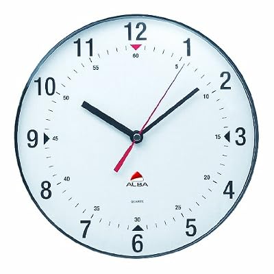 Alba Horclas Une horloge de mur circulaire (diamètre de 25 cm) Blanc