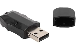 ASHATA Bluetooth USB Adapter, 2-w-1 USB Bluetooth5.0 Adapter Launcher Sender Receiver Accessory, do obsługi laptopa PC 10/8/7 / Vista/XP, mysz i klawiatura, zestaw słuchawkowy