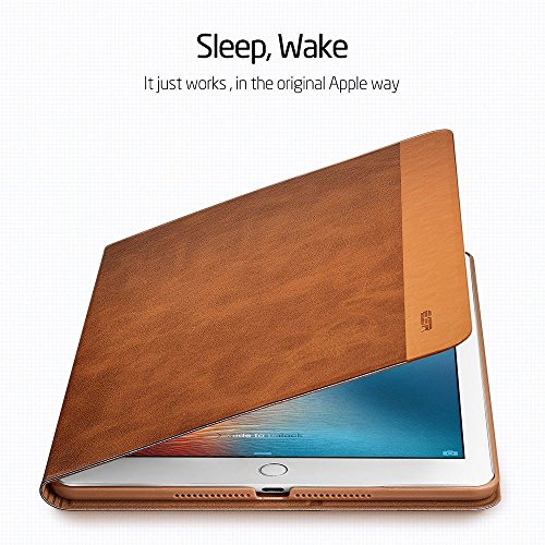 Neues iPad 2017 iPad 9.7 Zoll Hülle, ESR® Städtisch Serie Cover Auto aufwachen / Schlaf Funktion Smart Case und Einstellbarem Blickwinkel Funktion Schutzhülle für Neue iPad 9.7 2017 (Braun) - 7