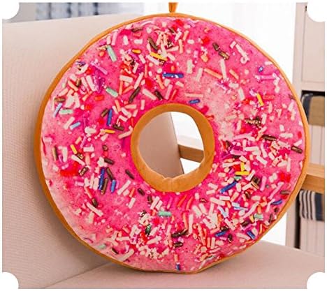 Donuts pillow cushions birthday gift plush toys (40cm, Pink)