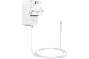 Lonnky 12V 2A Power Supply with 1.8 M Cable, Compatible with LED Strip Light, Home Security Camera, LCDs, Routers, 100-240V AC to 12V DC Adaptor Converter Wall Plug, White