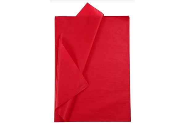 25 feuilles de papier de soie, 50 x70 cm, rouge