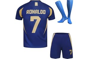 YSGTZY 2024/2025#7 Nassr Riyadh Al Away Football Soccer Jersey/Shorts Socks Gift Set Youth Sizes
