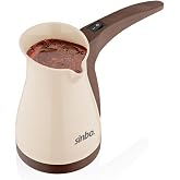 Sinbo SCM-2928 Electric Turkish Coffee Machine, Beige, 400ml water capacity, 5 cup capacity, Stainless steel hidden resistor