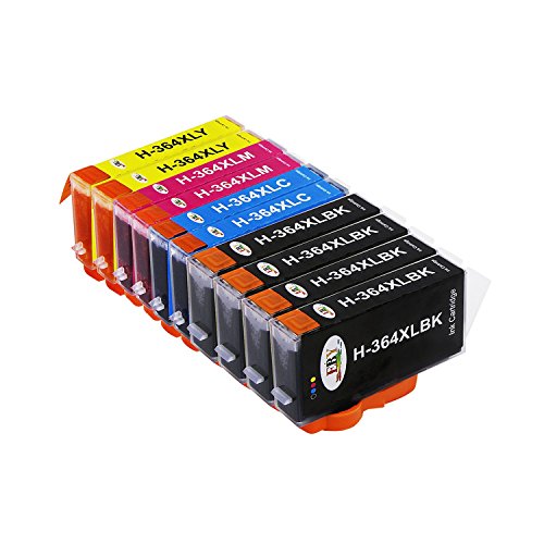 EBY Nueva sustituci  n para cartuchos de tinta 364 364XL Compatible para Photosmart 5510 5520 5522 6520 B8550 C5388 Officejet 4620  Deskjet 3070A  4 negro  2 cian  2 magenta  2 amarillo 