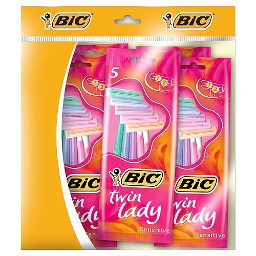 BiC Twin Lady Twin Blade Disposable Shaver 5 Packs of 5