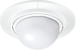 Steinel Flush-Mounted Motion Detector IS 360-1 White, Maximum 1000 W Switching Capacity, 360° Sensor, Maximum 4 m Range, LED Suitable