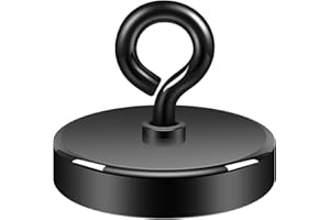 Neosmuk Fishing Magnet, 300 lb+ Pull Strong CNC Machined Metal Base with High Powered Magnets, 2” Large Magnet for Remover, Super Strength Magnets with Handle for Lifting and Pick up