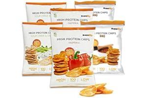‎SUPPLIFY Supplify Protein Chips (Mix Box II) - Eiweiß Snack zum Abnehmen oder Muskelaufbau - die leckere Alternative zu Protein-Pulver oder -Riegel (6x50g)