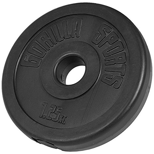 Gorilla Sports Kurzhantel-Set 30Kg (2x verchromte Hantelstange 43cm ,4×1,25 und 8×2,5Kg Hantelscheibe Kunststoff) - 8