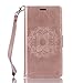 Produktbild Sony Xperia X Hülle, Chreey Prägung [Mandala] [Indische Sonnen] Design Ledertasche Hinter Magnetverschluss Flip Case [Rose Gold] + Brieftasche Kartenschlitz Ständer