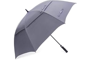 G4Free Parapluie de Golf 55/61/69/72 Pouces Coupe-Vent Double Canopée Ouverture Automatique Extra-Large Solide pour Hommes Femmes