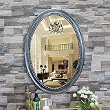 ★ Vida familiar amigable con el medio ambiente: tablero de madera maciza multicapa, marco de madera maciza pura, espejo plateado de alta definición, pintura a base de agua ecológica.