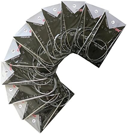 11 Sizes 1.5mm - 5.0mm Metal Circular Knitting Needles 32'' (80cm)