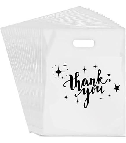 100 pezzi, Sacchetto regalo di ringraziamento, Sacchetto di plastica