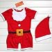 Hibote Baby Toddler Christmas Santa Claus Costume ROMPER + HAT 2-Piece Outfit(80cm/6-12M)